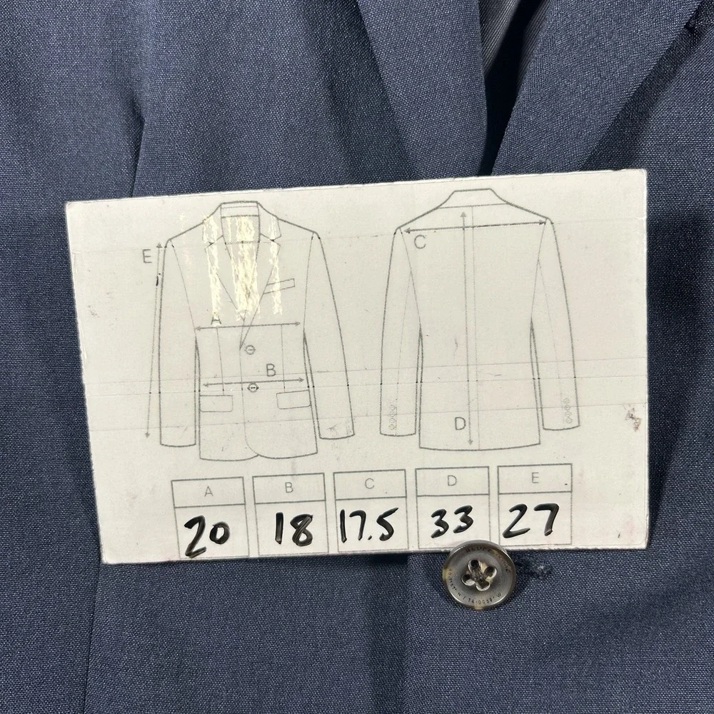 Men's Bluffworks Presidio Slim Fit Blazer Navy 40L Travel Sport Coat